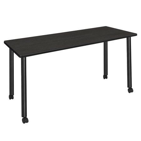 REGENCY Kee Mobile Tables, 60 W, 24 L, 29 H, Wood, Metal Top, Ash Grey MTC6024AGBK